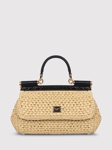 Elongated Raffia Crochet Sicily Handbag - Dolce & Gabbana - Modalova