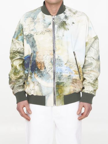 Sky Print Reversible Bomber Jacket - Balmain - Modalova