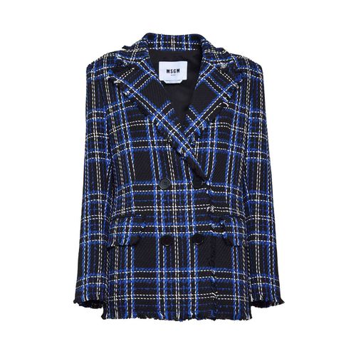 MSGM Checked Double-breasted Jacket - MSGM - Modalova