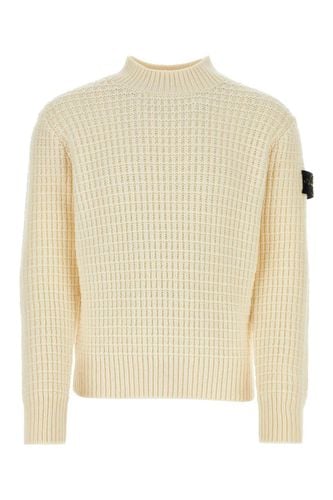 Stone Island Ivory Wool Sweater - Stone Island - Modalova