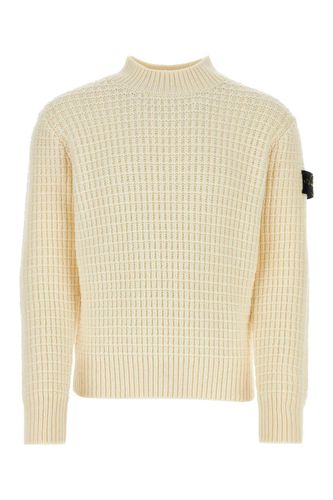 Stone Island Ivory Wool Sweater - Stone Island - Modalova