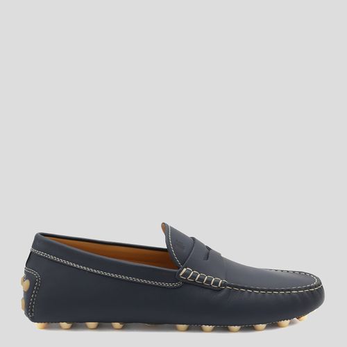 Tod's Blue Leather Loafers - Tod's - Modalova