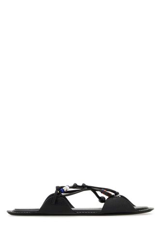 Marni Black Leather Slippers - Marni - Modalova