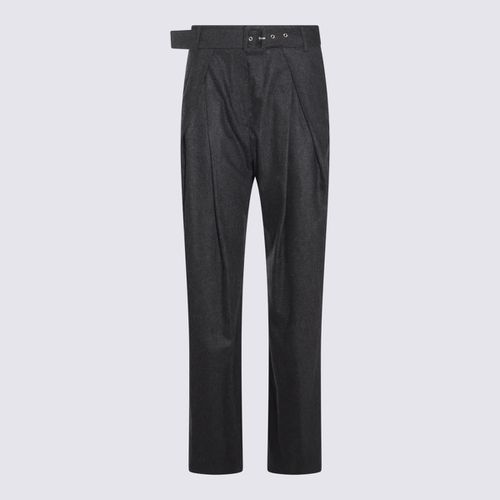 Eleventy Dark Grey Wool Pants - Eleventy - Modalova