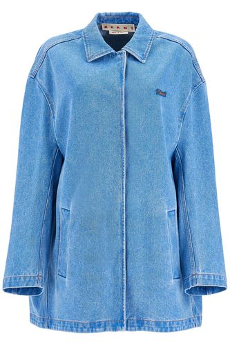 Oversized Organic Denim Jacket - Marni - Modalova