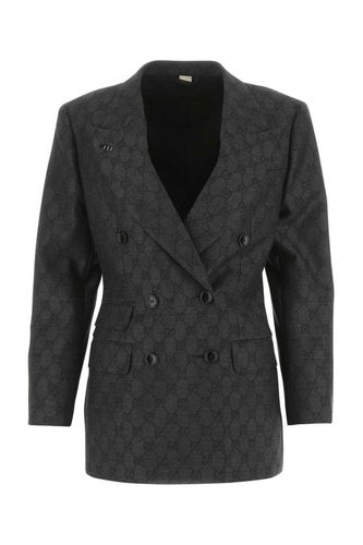 Gg Jacquard Double-breasted Jacket - Gucci - Modalova