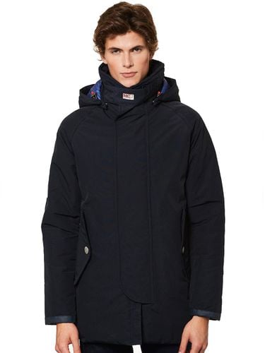 Navy Hooded Parka Jacket Voyager - MC2 Saint Barth - Modalova