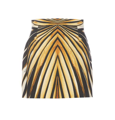 Ray Of Print Silk Mini Skirt - Roberto Cavalli - Modalova