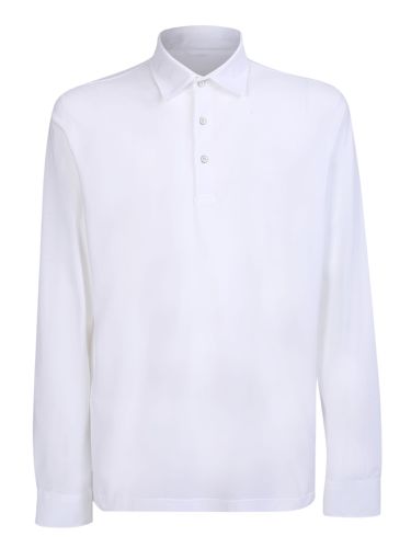Herno Cotton Polo In White - Herno - Modalova