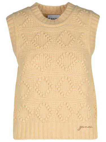 Ganni Beige Wool Blend Vest - Ganni - Modalova