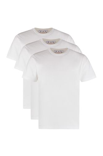Off- Set Of Three Cotton T-shirts - Off-White - Modalova