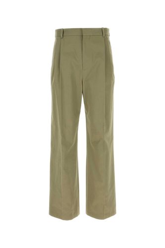 Loewe Army Green Cotton Pant - Loewe - Modalova