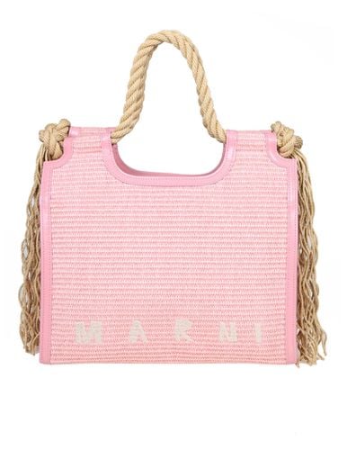Marni Raffia Handbag Pink Color - Marni - Modalova