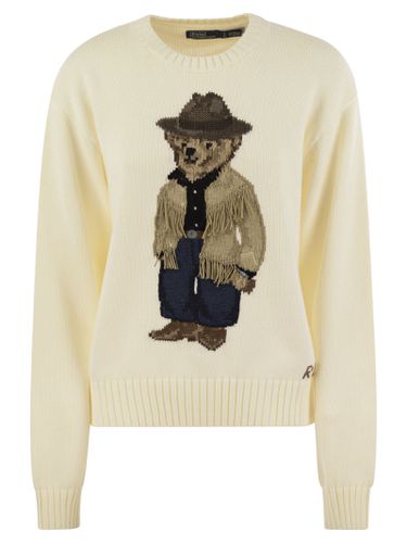 Bear Cotton Crew-neck Polo Shirt - Polo Ralph Lauren - Modalova