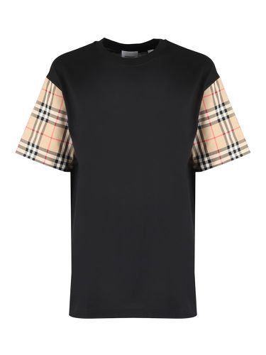 Cotton T-shirt With Vintage Check Inserts - Burberry - Modalova