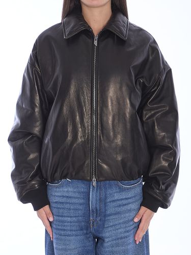 Leather Bomber Jacket - Salvatore Santoro - Modalova