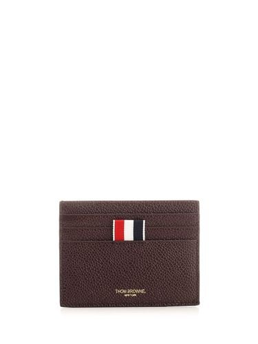 Thom Embossed Leather Card Holder - Thom Browne - Modalova