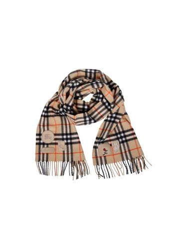 Badge Vintage Checked Fringed Scarf - Burberry - Modalova