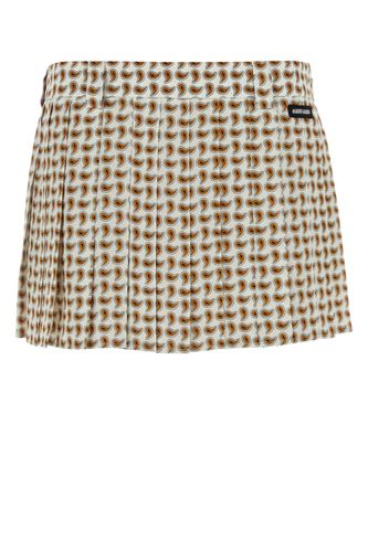 Miu Miu Printed Silk Mini Skirt - Miu Miu - Modalova