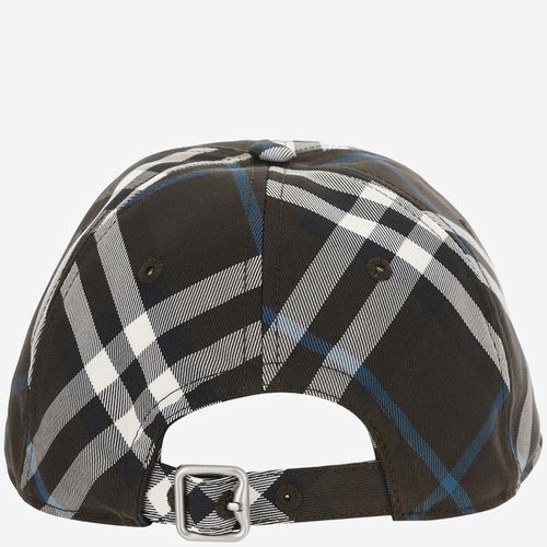 Check Dark Green Polyester Baseball Cap - Burberry - Modalova