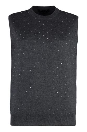 Crystal Embellished Sleeveless Sweater - Fabiana Filippi - Modalova