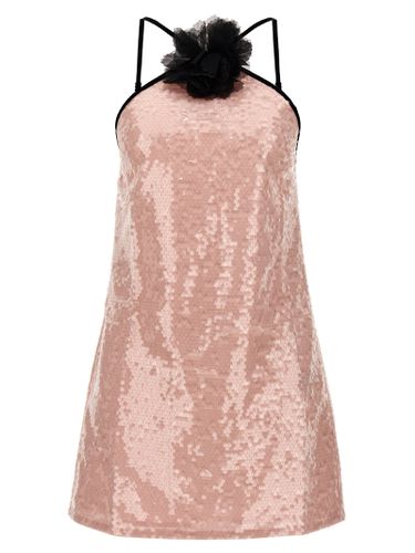 Pale Pink Sequin Mini Dress - self-portrait - Modalova