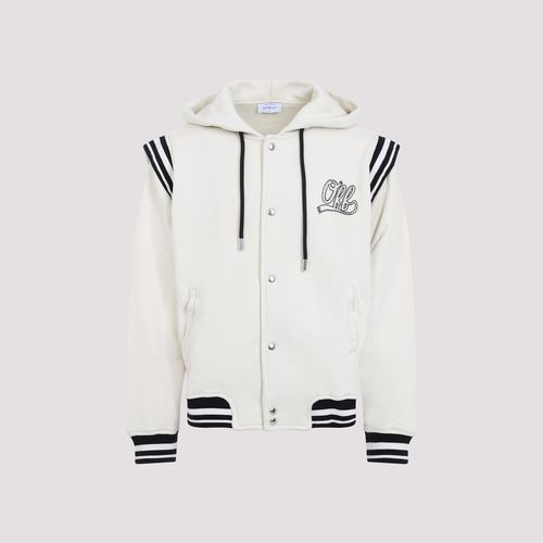 Off-White Off Fleece Varsity Hoodie - Off-White - Modalova