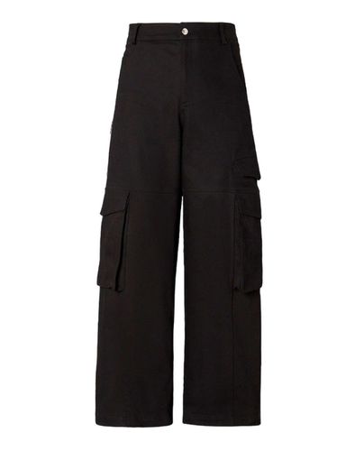 Logo Patch Wide-leg Cargo Pants - GCDS - Modalova