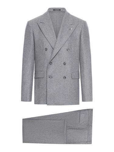 Tailored Double Breasted Wool Suit - Tagliatore - Modalova