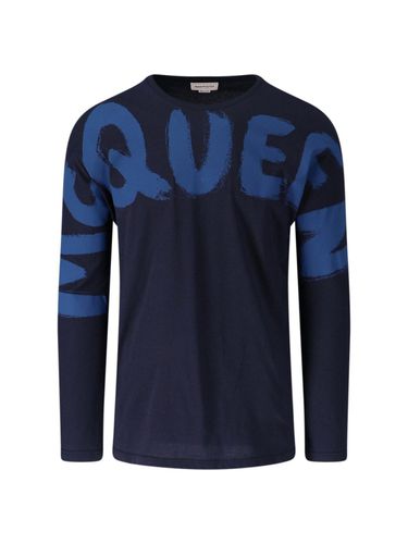 Logo Printed Crewneck T-shirt - Alexander McQueen - Modalova