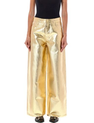 Ganni Wide Denim Gold Jeans - Ganni - Modalova