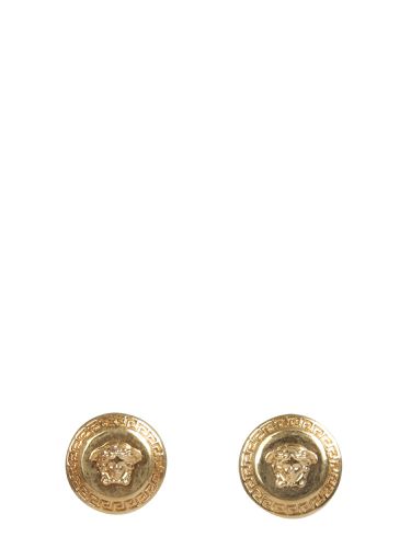 Versace Tribute Button Earrings - Versace - Modalova