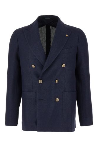 Midnight Blue Wool Blend Blazer - Tagliatore - Modalova