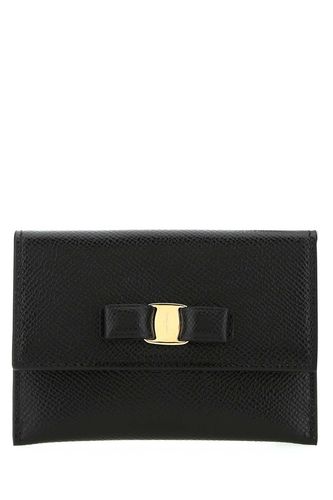 Ferragamo Black Leather Card Holder - Ferragamo - Modalova