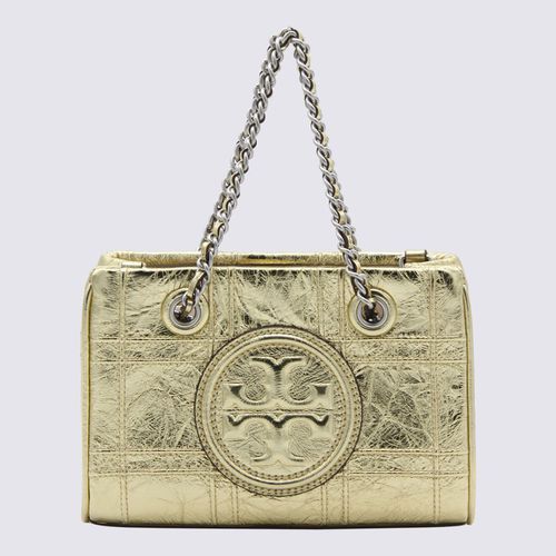 Gold Metal Leather Mini Fleming Crossbody Bag - Tory Burch - Modalova