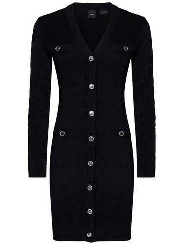 Long Sleeved Jacquard Knitted Dress - Pinko - Modalova