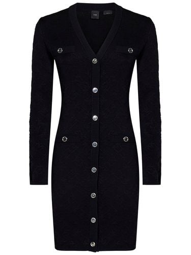 Long Sleeved Jacquard Knitted Dress - Pinko - Modalova