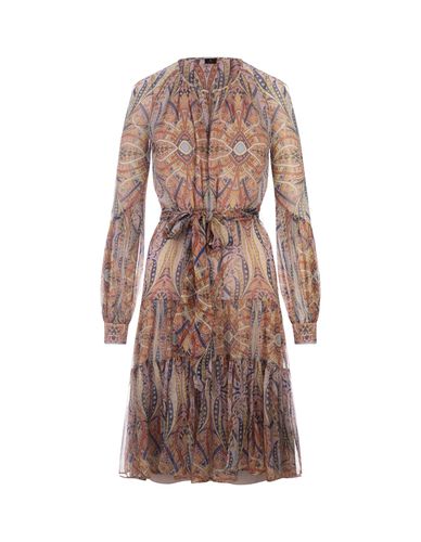 Silk Chiffon Midi Dress With Print - Etro - Modalova