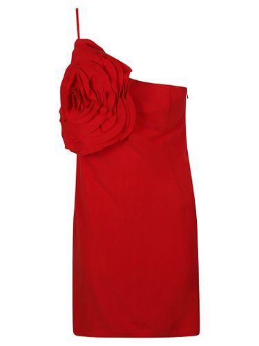 Rose Embroidered Asymmetric Short Dress - Blumarine - Modalova