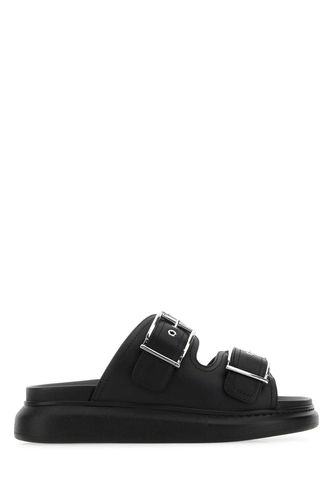 Black Leather Slippers - Alexander McQueen - Modalova