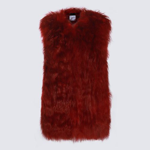 Blumarine Red Leather Jacket - Blumarine - Modalova