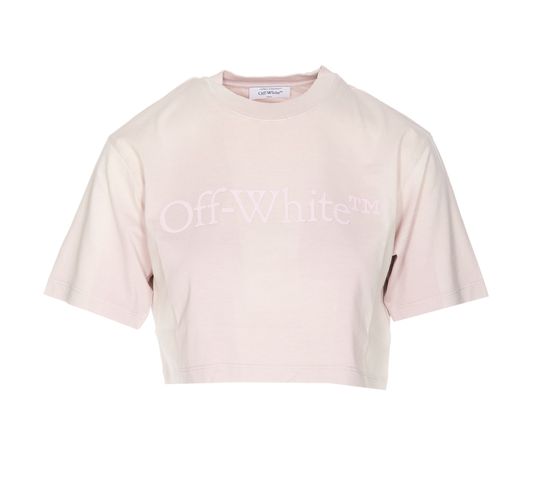 Off-White Laundry Cropped T-shirt - Off-White - Modalova