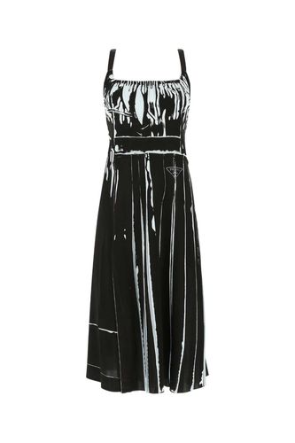 Prada Printed Stretch Viscose Dress - Prada - Modalova