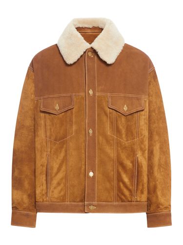 Leather And Shearling Jacket - Golden Goose - Modalova