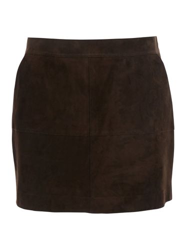 Short Skirt With Side Pockets In Suede Woman - Parosh - Modalova