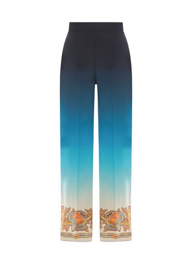 Palazzo Trousers In Shaded Crepe De Chine With Paisley Patterns - Etro - Modalova