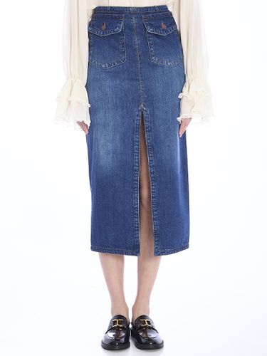 Chloé Denim Midi Skirt - Chloé - Modalova