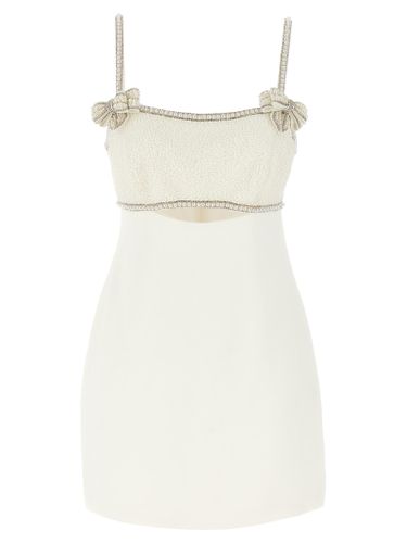 Crêpe Pearl Bow Mini Dress - self-portrait - Modalova