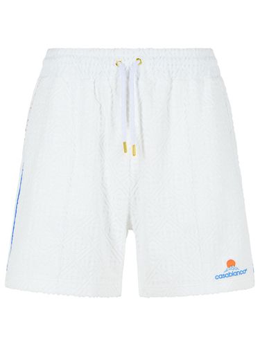 Jacquard Cotton Blend Terry Shorts With Monogram - Casablanca - Modalova