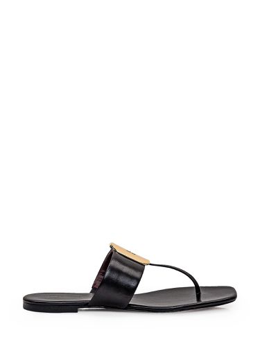 Georgia Leather Flat Sandals - Tory Burch - Modalova